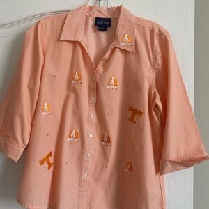Orange Striped Women's Blouse